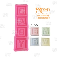 Silicon chữ Baby ô vuông ấn đậu bày mâm cúng